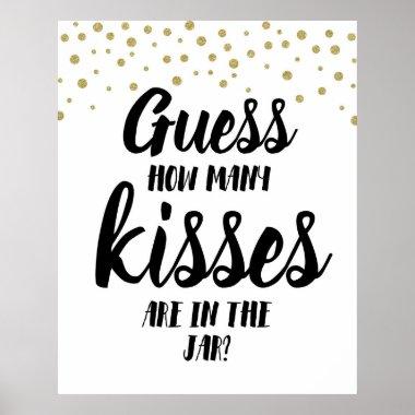how many kisses are in the jar shower game poster