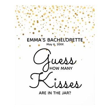 how many kisses are in the jar shower game poster