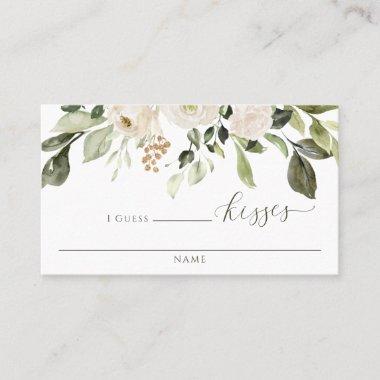 How Many Kisses Bridal Shower Game Guess Invitations