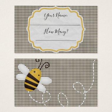 How many kisses entry Invitations -Black and White