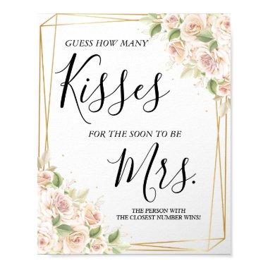 How many kisses for soon to be Mrs shower game Pos Poster