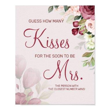 How many kisses for soon to be Mrs shower game Pos Poster