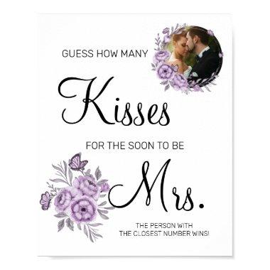 How many kisses for soon to be Mrs shower game Pos Poster