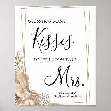 How many kisses for soon to be Mrs shower game Pos Poster