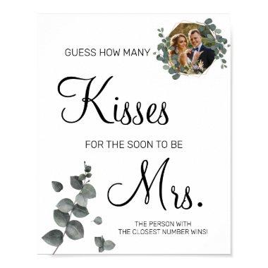 How many kisses for soon to be Mrs shower game Pos Poster