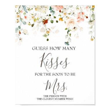 How Many Kisses for soon to be Mrs Shower Game Poster