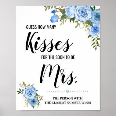 How many Kisses for soon to be Mrs Shower Sign