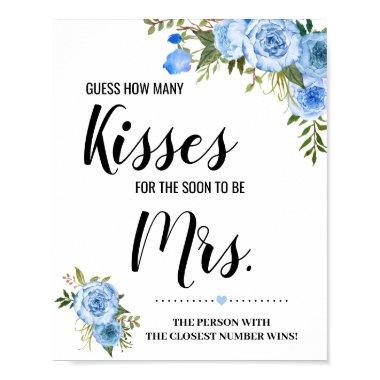 How many Kisses for soon to be Mrs Shower Sign