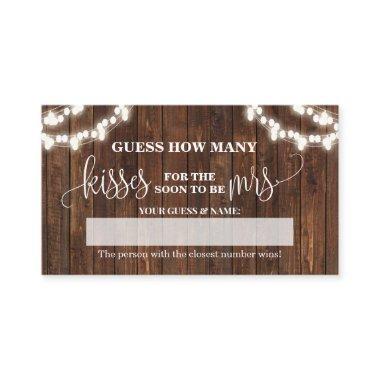 How Many Kisses for the Mrs Western Game