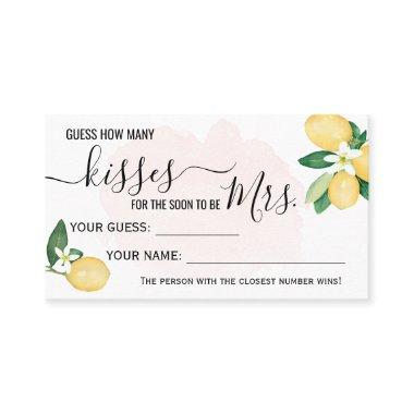 How Many Kisses for the Soon to be Mrs Game