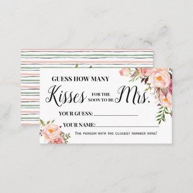 How Many Kisses for the Soon to be Mrs Game Invitations