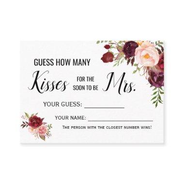 How many kisses for the soon to be Mrs game Invitations