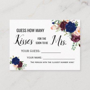 How many kisses for the soon to be Mrs game Invitations