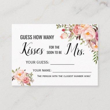 How many kisses for the soon to be Mrs game Invitations