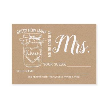 How many kisses for the soon to be Mrs game
