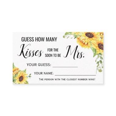 How Many Kisses for the Soon to be Mrs game Invitations