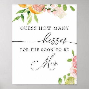 How Many Kisses for the Soon to be Mrs Sign