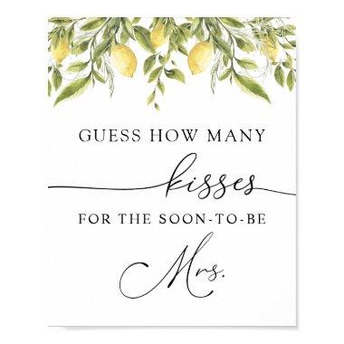How Many Kisses for the Soon to be Mrs Sign