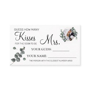 How many kisses for to be Mrs shower  game