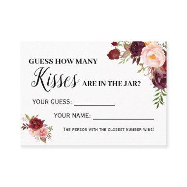 How many kisses game english spanish shower Invitations