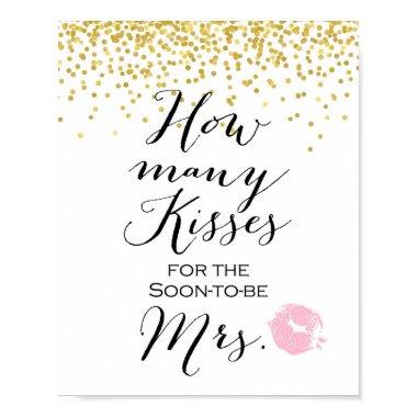 How Many Kisses Game Sign