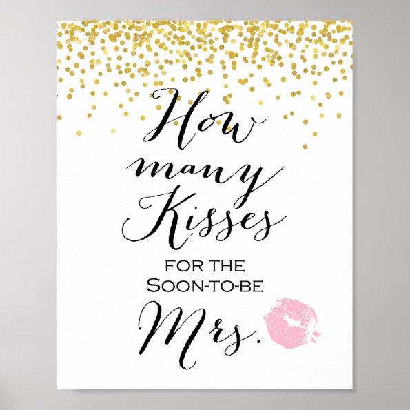 How Many Kisses Game Sign