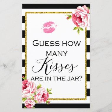 How Many Kisses in Jar - Bridal Shower Game