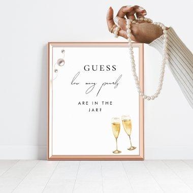 How Many Pearls Champagne  Game Sign