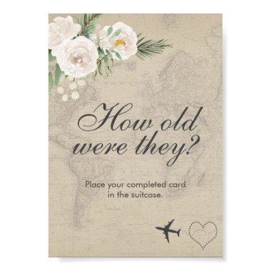 How Old Bridal Shower Travel Theme Party Poster