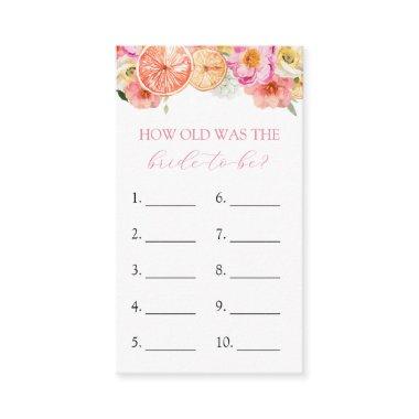 How Old is the Bride to Be game