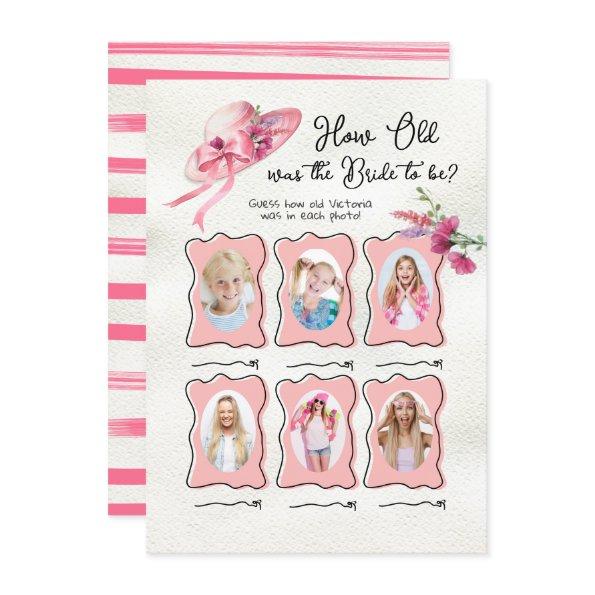 How Old was Bride Derby Pink Hat Bridal game
