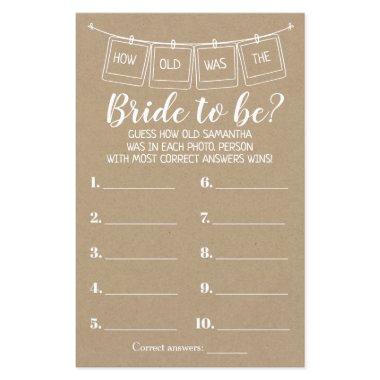 How old was She rustic shower bilingual game
