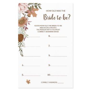 How old was the Boho Autumn Shower Game  Flyer