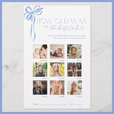 How Old Was The Bride Blue Bow  Game