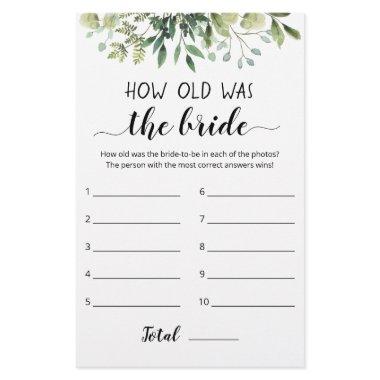 How Old Was The Bride Game