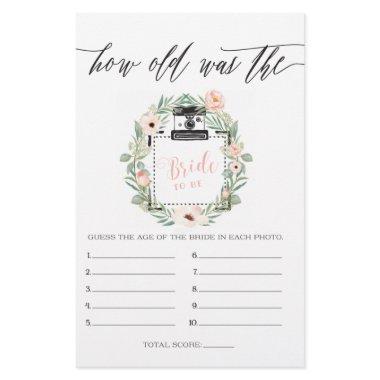 How Old Was the Bride to Be  Game