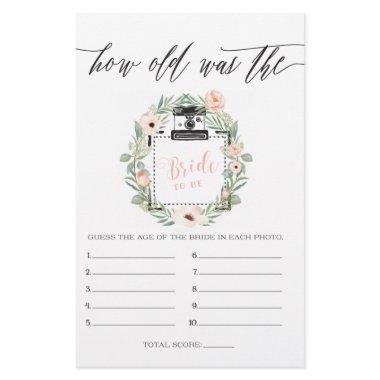 How Old Was the Bride to Be Bridal Shower Game