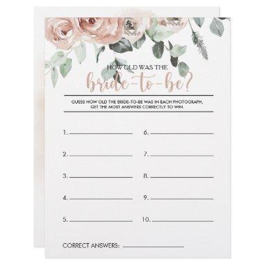 How Old Was the Bride-To-Be  Game