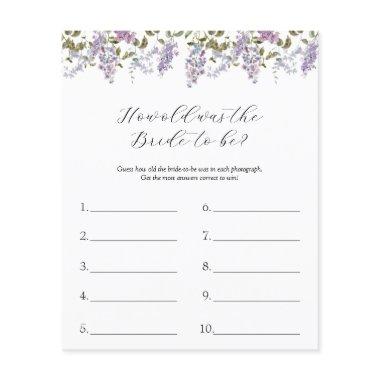 How Old Was The Bride-to-be Game