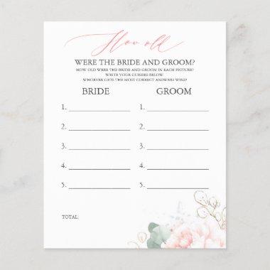 How Old Were The BRIDE AND GROOM Game