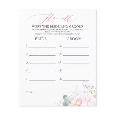 How Old Were The BRIDE AND GROOM Game
