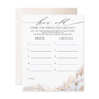 How Old Were The BRIDE AND GROOM Game