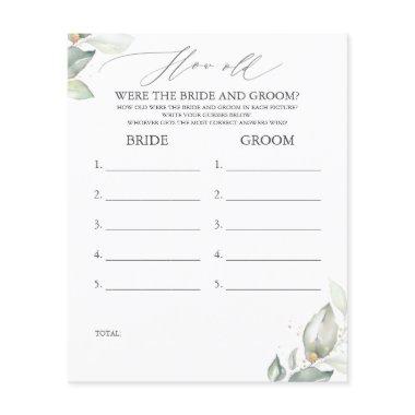 How Old Were The BRIDE AND GROOM Game