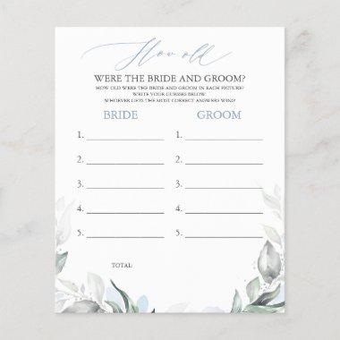 How Old Were The BRIDE AND GROOM Game