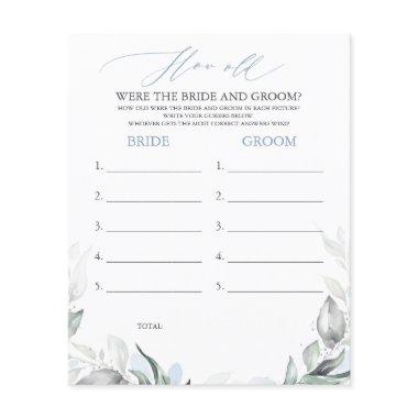 How Old Were The BRIDE AND GROOM Game