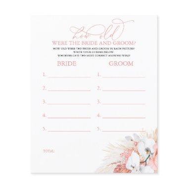 How Old Were The BRIDE AND GROOM Game