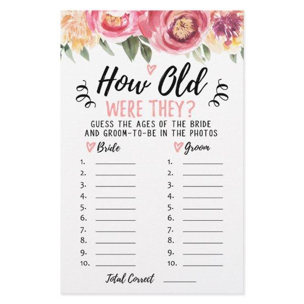 How old were they  or Hen Party game