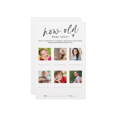 How Old Were They Photo Modern Bridal Shower Game