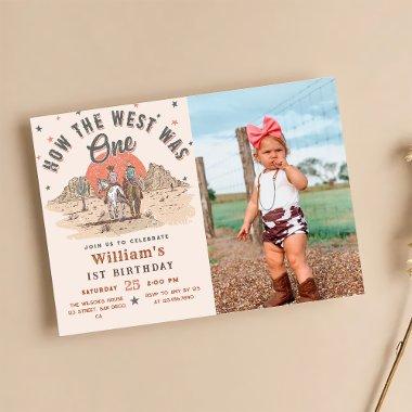 How The West was One Western Cowboy Birthday Photo
