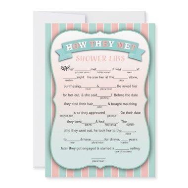 How They Met Shower Libs Funny Game